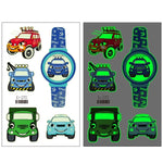 20 autocollants de tatouage temporaire imperméables et lumineux pour enfants, motifs de voitures de transport, Ei-261, Ei-262, Ei-263, Ei-264, Ei-265, Ei-266, Ei-267, Ei-268, Ei-269, Ei-270, Ei-271, Ei-272, Ei-273, Ei-274, Ei-275, Ei-276