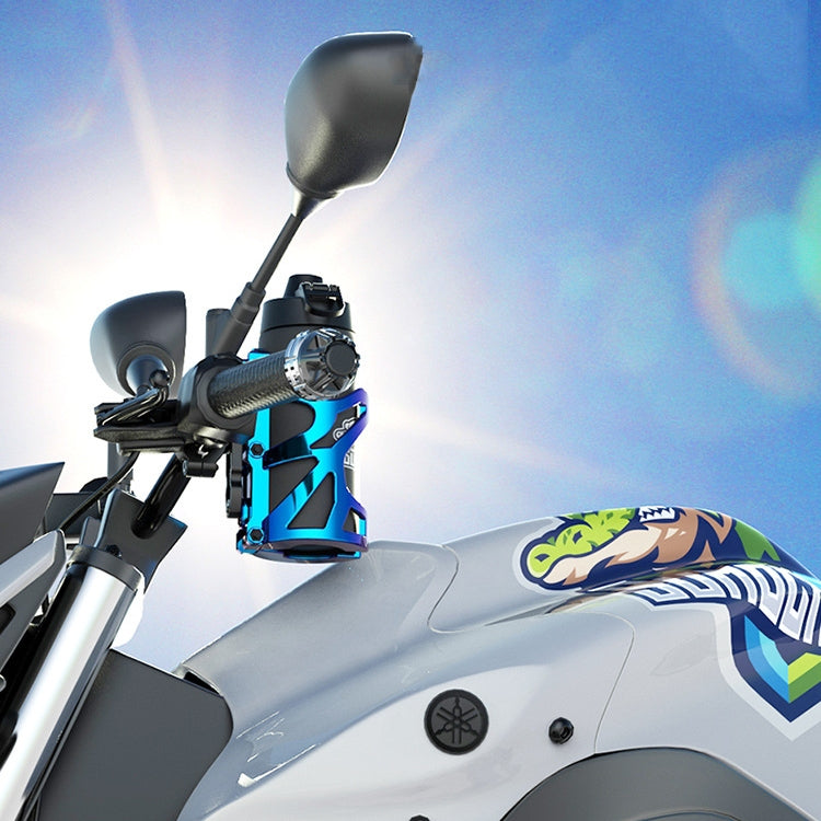 SMCP5456 support de boisson pour moto porte-gobelet cadre bouilloire accessoires modifiés, avec pince de tube (noir), avec pince de tube (titane)
