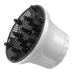 Diffuseur de cheveux universel adaptable pour sèche-cheveux avec conception rotative pour cheveux bouclés, grand capot de vent, blanc, noir