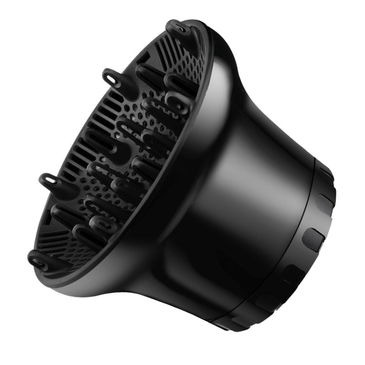 Diffuseur de cheveux universel adaptable pour sèche-cheveux avec conception rotative pour cheveux bouclés, grand capot de vent, blanc, noir