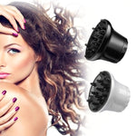 Diffuseur de cheveux universel adaptable pour sèche-cheveux avec conception rotative pour cheveux bouclés, grand capot de vent, blanc, noir