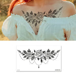 10 PCS Autocollant de tatouage imperméable pour clavicule et poitrine, cache-cicatrices, BC-025, BC-026, BC-027, BC-028, BC-029, BC-030, BC-031, BC-032, BC-033, BC-034, BC-035, BC-036