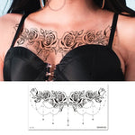 10 PCS Autocollant de tatouage imperméable pour clavicule et poitrine, cache-cicatrices, BC-025, BC-026, BC-027, BC-028, BC-029, BC-030, BC-031, BC-032, BC-033, BC-034, BC-035, BC-036