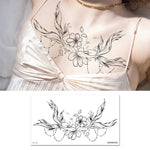 10 PCS Autocollant de tatouage imperméable pour clavicule et poitrine, cache-cicatrices, BC-025, BC-026, BC-027, BC-028, BC-029, BC-030, BC-031, BC-032, BC-033, BC-034, BC-035, BC-036