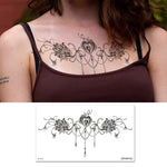 10 PCS Autocollant de tatouage imperméable pour clavicule et poitrine, cache-cicatrices, BC-025, BC-026, BC-027, BC-028, BC-029, BC-030, BC-031, BC-032, BC-033, BC-034, BC-035, BC-036