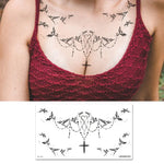 10 PCS Autocollant de tatouage imperméable pour clavicule et poitrine, cache-cicatrices, BC-025, BC-026, BC-027, BC-028, BC-029, BC-030, BC-031, BC-032, BC-033, BC-034, BC-035, BC-036
