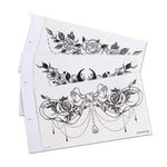 10 PCS Autocollant de tatouage imperméable pour clavicule et poitrine, cache-cicatrices, BC-025, BC-026, BC-027, BC-028, BC-029, BC-030, BC-031, BC-032, BC-033, BC-034, BC-035, BC-036
