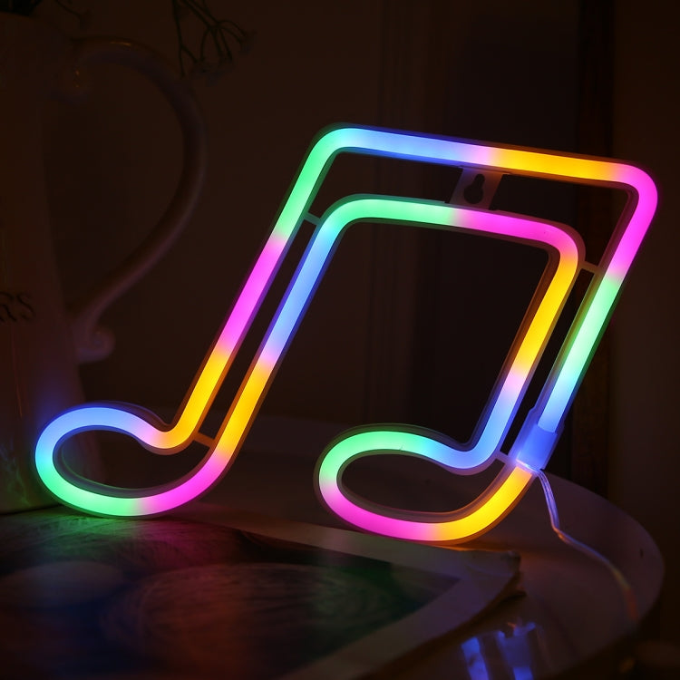 Lumière néon en forme de note de musique pour décoration de pièce, Lumière bleue, Lumière rouge, Lumière colorée, Lumière rose