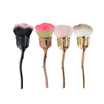 Pinceau à Maquillage Fleur Rose Pinceau à Poudre Libre Outils de Beauté