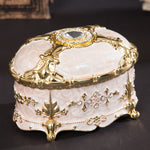 Boîte de rangement à bijoux ovale en métal, avec diamant, cadeau d'anniversaire de mariage, 8,5x6x6cm, 11x7,5x7cm
