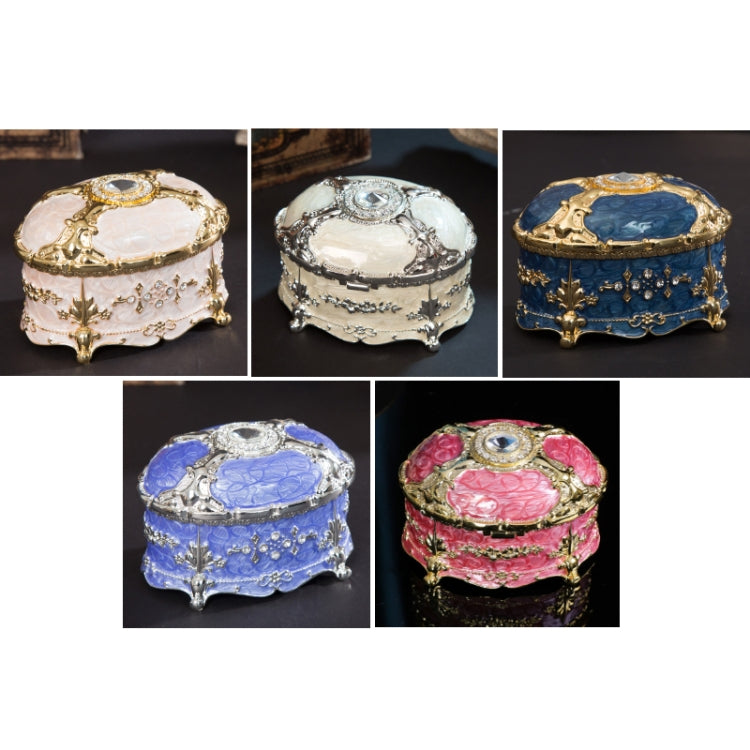 Boîte de rangement à bijoux ovale en métal, avec diamant, cadeau d'anniversaire de mariage, 8,5x6x6cm, 11x7,5x7cm