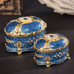 Boîte de rangement à bijoux ovale en métal, avec diamant, cadeau d'anniversaire de mariage, 8,5x6x6cm, 11x7,5x7cm