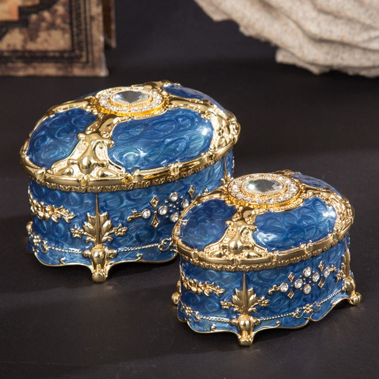 Boîte de rangement à bijoux ovale en métal, avec diamant, cadeau d'anniversaire de mariage, 8,5x6x6cm, 11x7,5x7cm