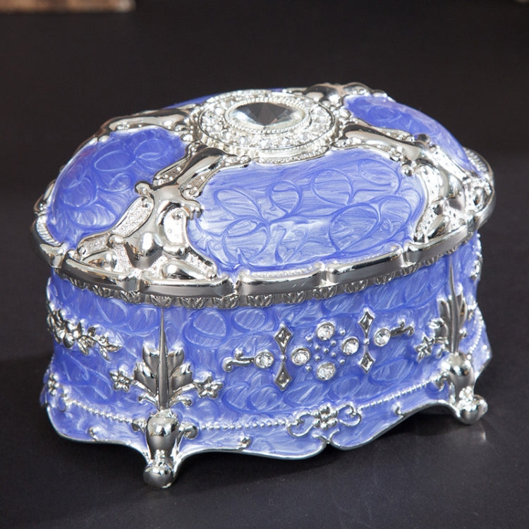 Boîte de rangement à bijoux ovale en métal, avec diamant, cadeau d'anniversaire de mariage, 8,5x6x6cm, 11x7,5x7cm
