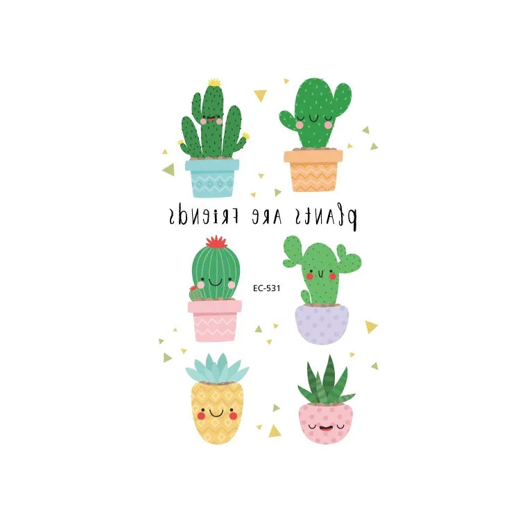 20 PCS Autocollants de tatouage animaux de dessin animé mignons imperméables et anti-transpiration pour enfants, EC-581, EC-582, EC-583, EC-584, EC-585, EC-590, EC-531, EC-591, EC-592, EC-593, EC-594, EC-614, EC-615, EC-617, EC-618