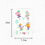 20 PCS Autocollants de tatouage animaux de dessin animé mignons imperméables et anti-transpiration pour enfants, EC-581, EC-582, EC-583, EC-584, EC-585, EC-590, EC-531, EC-591, EC-592, EC-593, EC-594, EC-614, EC-615, EC-617, EC-618