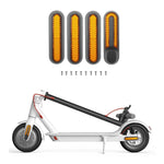 Couvercle décoratif latéral quatre voies pour roue de trottinette électrique avec bandes réfléchissantes et vis pour Xiaomi Mijia 1S / Pro 2, rouge, jaune