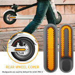 Couvercle décoratif latéral quatre voies pour roue de trottinette électrique avec bandes réfléchissantes et vis pour Xiaomi Mijia 1S / Pro 2, rouge, jaune