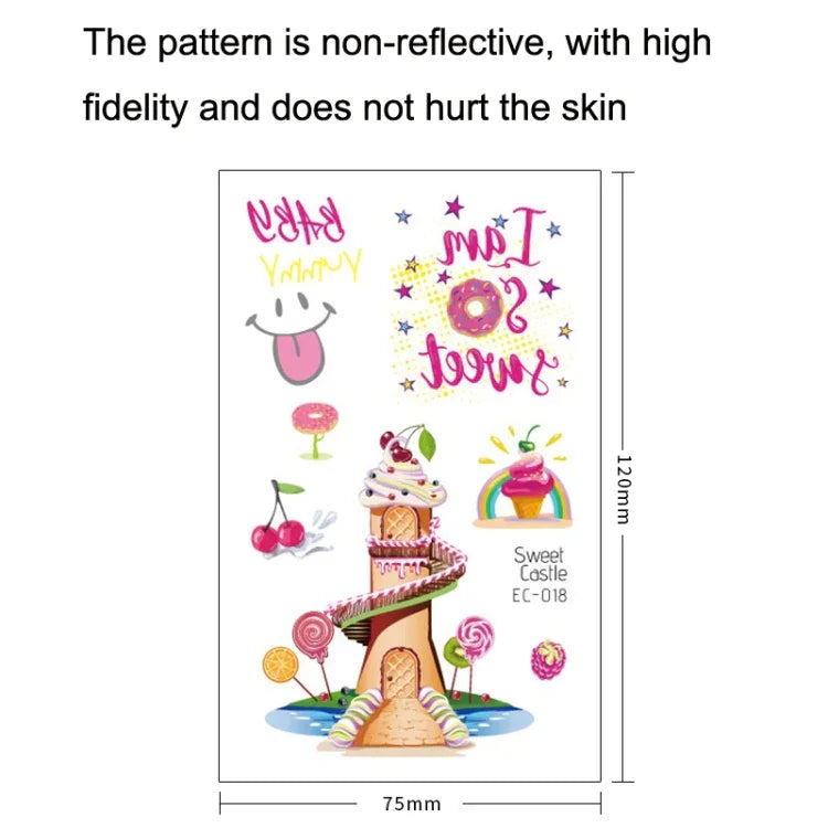 20 PCS Waterproof Sweatproof Cartoon Child Tattoo Stickers, EC-013, EC-014, EC-018, EC-019, EC-020, EC-021, EC-022, EC-023, EC-024, EC-025, EC-028, EC-029, EC-030, EC-032, EC-035
