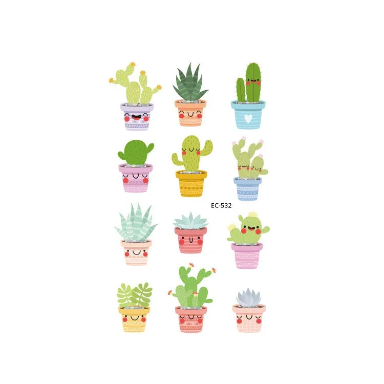 20 PCS Autocollants Tatouages Étanches Fruits, Légumes et Plantes Peints, EC-531, EC-532, EC-533, EC-534, EC-535, EC-536, EC-537, EC-538, EC-539, EC-540, EC-541, EC-542, EC-543, EC-544, EC-545, EC-546, EC-547, EC-548, EC-549, EC-550, EC-551, EC-552