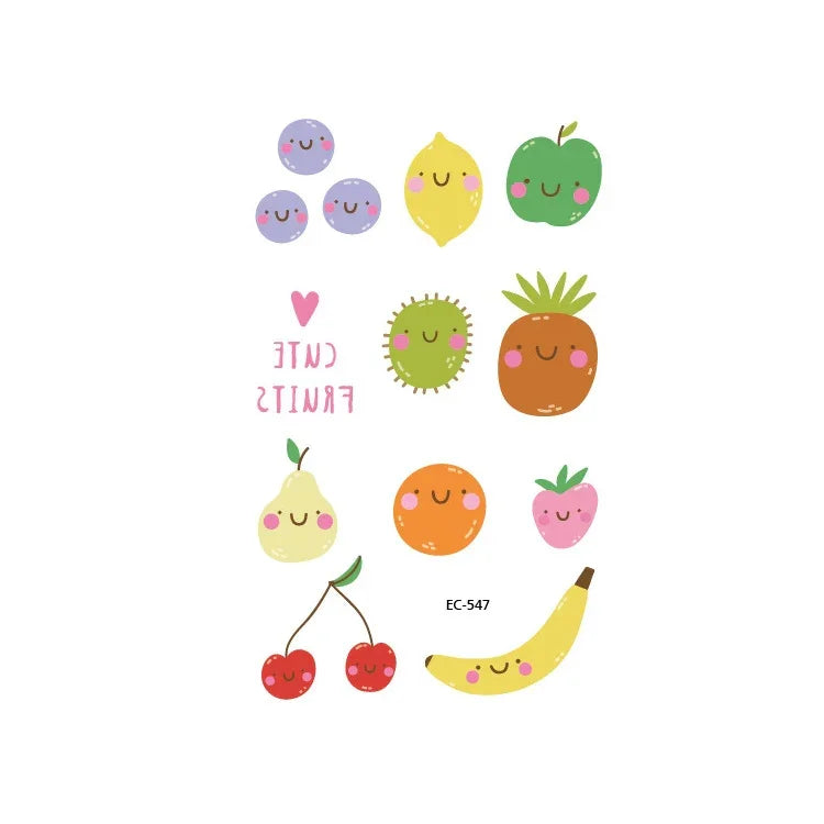 20 PCS Autocollants Tatouages Étanches Fruits, Légumes et Plantes Peints, EC-531, EC-532, EC-533, EC-534, EC-535, EC-536, EC-537, EC-538, EC-539, EC-540, EC-541, EC-542, EC-543, EC-544, EC-545, EC-546, EC-547, EC-548, EC-549, EC-550, EC-551, EC-552