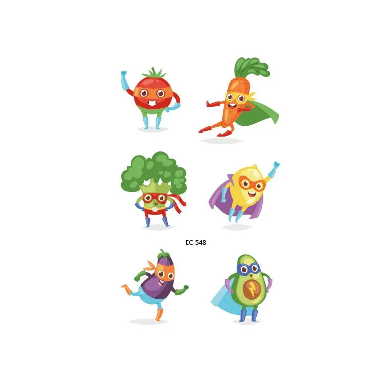 20 PCS Autocollants Tatouages Étanches Fruits, Légumes et Plantes Peints, EC-531, EC-532, EC-533, EC-534, EC-535, EC-536, EC-537, EC-538, EC-539, EC-540, EC-541, EC-542, EC-543, EC-544, EC-545, EC-546, EC-547, EC-548, EC-549, EC-550, EC-551, EC-552