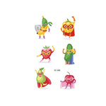 20 PCS Autocollants Tatouages Étanches Fruits, Légumes et Plantes Peints, EC-531, EC-532, EC-533, EC-534, EC-535, EC-536, EC-537, EC-538, EC-539, EC-540, EC-541, EC-542, EC-543, EC-544, EC-545, EC-546, EC-547, EC-548, EC-549, EC-550, EC-551, EC-552