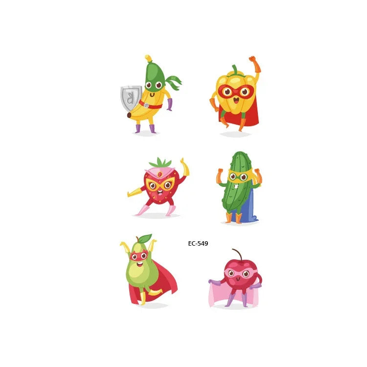 20 PCS Autocollants Tatouages Étanches Fruits, Légumes et Plantes Peints, EC-531, EC-532, EC-533, EC-534, EC-535, EC-536, EC-537, EC-538, EC-539, EC-540, EC-541, EC-542, EC-543, EC-544, EC-545, EC-546, EC-547, EC-548, EC-549, EC-550, EC-551, EC-552