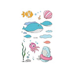 20 autocollants de tatouage pour enfants étanches sur le thème des animaux marins, EC-559, EC-566, EC-567, EC-571, EC-572, EC-573, EC-574, EC-575, EC-576, EC-577, EC-741, EC-764