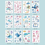 20 autocollants de tatouage pour enfants étanches sur le thème des animaux marins, EC-559, EC-566, EC-567, EC-571, EC-572, EC-573, EC-574, EC-575, EC-576, EC-577, EC-741, EC-764