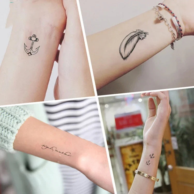 40 autocollants de tatouage éphémère imperméables, RC-445, RC-446, RC-447, RC-448, RC-449, RC-451, RC-452, RC-453, RC-454, RC-455, RC-456, RC-457