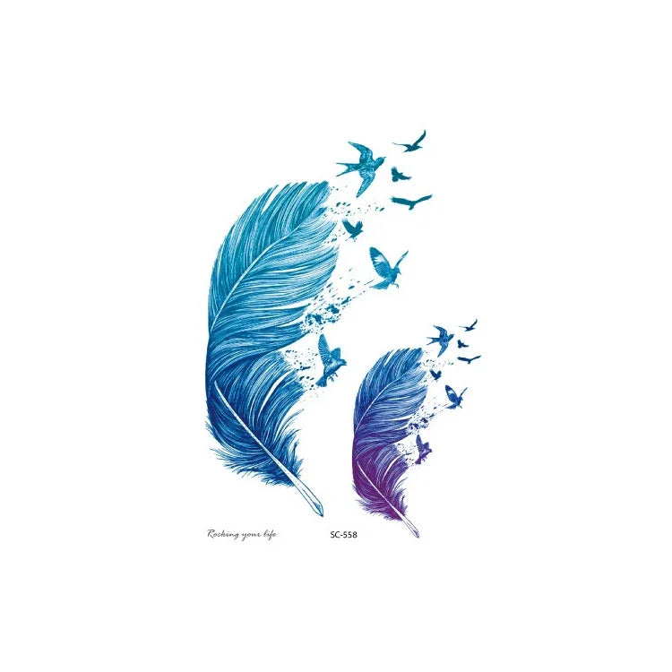 Autocollant de tatouage de bras de fleur imperméable 20 PCS, SC-529, SC-557, SC-558, SC-559, SC-561, SC-564, SC-551, SC-556, SC-552, SC-553, SC-554, SC-555