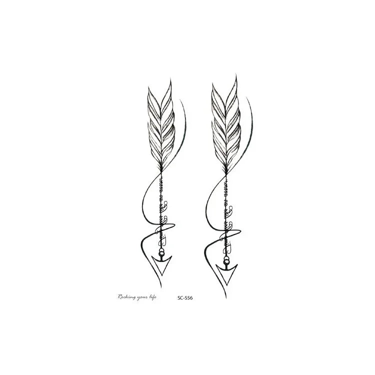 Autocollant de tatouage de bras de fleur imperméable 20 PCS, SC-529, SC-557, SC-558, SC-559, SC-561, SC-564, SC-551, SC-556, SC-552, SC-553, SC-554, SC-555