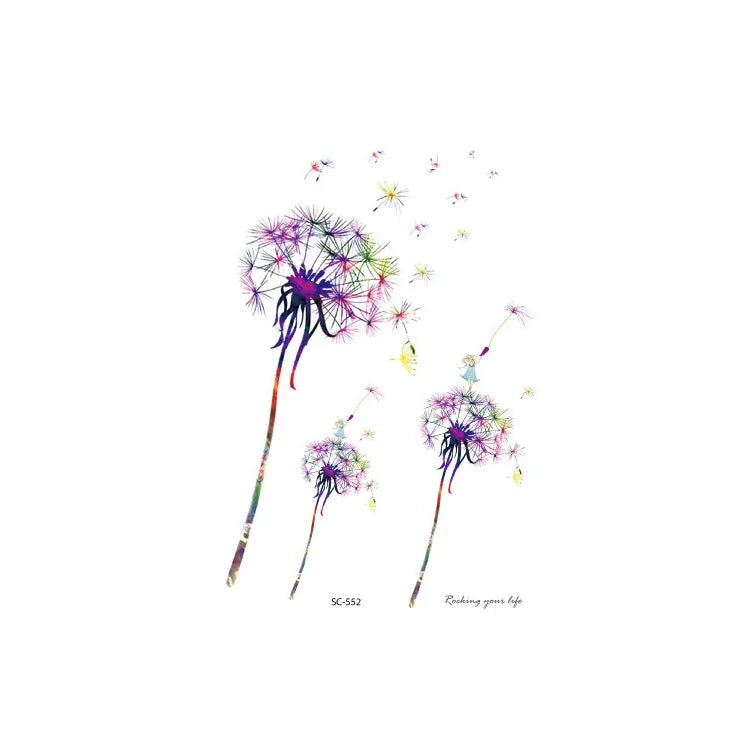 Autocollant de tatouage de bras de fleur imperméable 20 PCS, SC-529, SC-557, SC-558, SC-559, SC-561, SC-564, SC-551, SC-556, SC-552, SC-553, SC-554, SC-555
