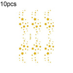 10 Pcs Autocollant de tatouage facial étanche pour festival de musique, estampage à chaud, VS-001, VS-002, VS-003, VS-004, VS-005, VS-006, VS-007, VS-008, VS-009, VS-010