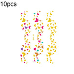 10 Pcs Autocollant de tatouage facial étanche pour festival de musique, estampage à chaud, VS-001, VS-002, VS-003, VS-004, VS-005, VS-006, VS-007, VS-008, VS-009, VS-010