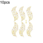 10 Pcs Autocollant de tatouage facial étanche pour festival de musique, estampage à chaud, VS-001, VS-002, VS-003, VS-004, VS-005, VS-006, VS-007, VS-008, VS-009, VS-010
