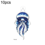 10 autocollants de tatouage temporaire étanches à l'eau, RC-501, RC-502, RC-503, RC-504, RC-505, RC-506, RC-507, RC-508, RC-509, RC-510, RC-511, RC-512, RC-513, RC-514, RC-515, RC-516