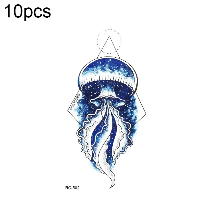10 autocollants de tatouage temporaire étanches à l'eau, RC-501, RC-502, RC-503, RC-504, RC-505, RC-506, RC-507, RC-508, RC-509, RC-510, RC-511, RC-512, RC-513, RC-514, RC-515, RC-516