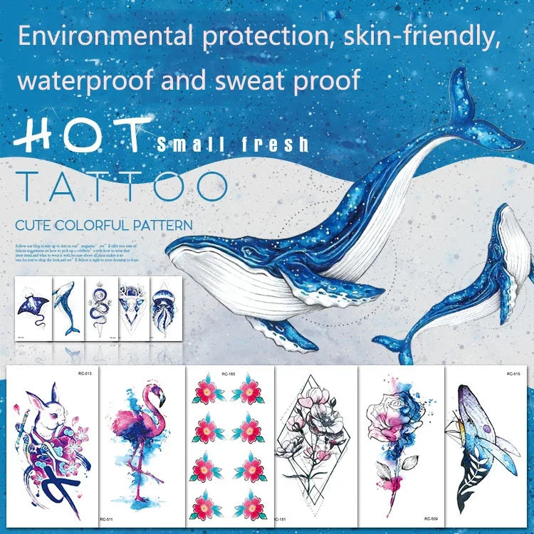 10 autocollants de tatouage temporaire étanches à l'eau, RC-501, RC-502, RC-503, RC-504, RC-505, RC-506, RC-507, RC-508, RC-509, RC-510, RC-511, RC-512, RC-513, RC-514, RC-515, RC-516