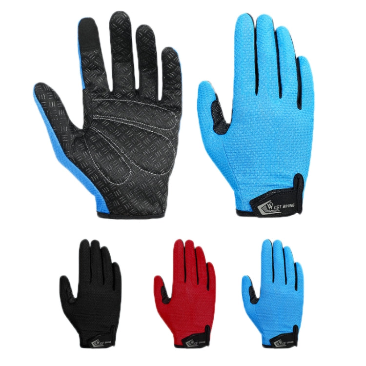 WEST BIKING YP0211223 Gants à doigts complets pour le cyclisme Absorption des chocs Antidérapants Gants à écran tactile, M, L, XL