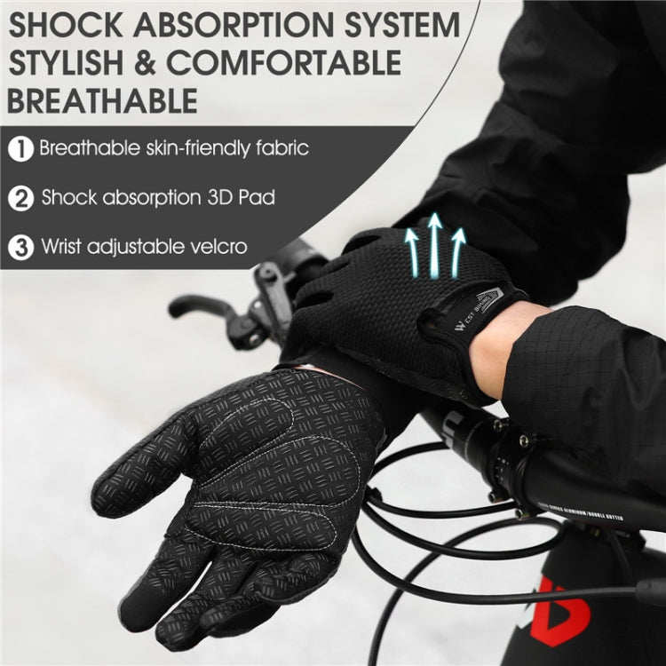 WEST BIKING YP0211223 Gants à doigts complets pour le cyclisme Absorption des chocs Antidérapants Gants à écran tactile, M, L, XL