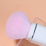 Lot de 8 pinceaux de maquillage carrés rétractables portables, pour fard à joues et fard à paupières, idéal pour les débutants, 8 en 1 (Blanc Lait), 8 en 1 (Rouge Vin), 8 en 1 (Chair), 8 en 1 (Bleu Clair)