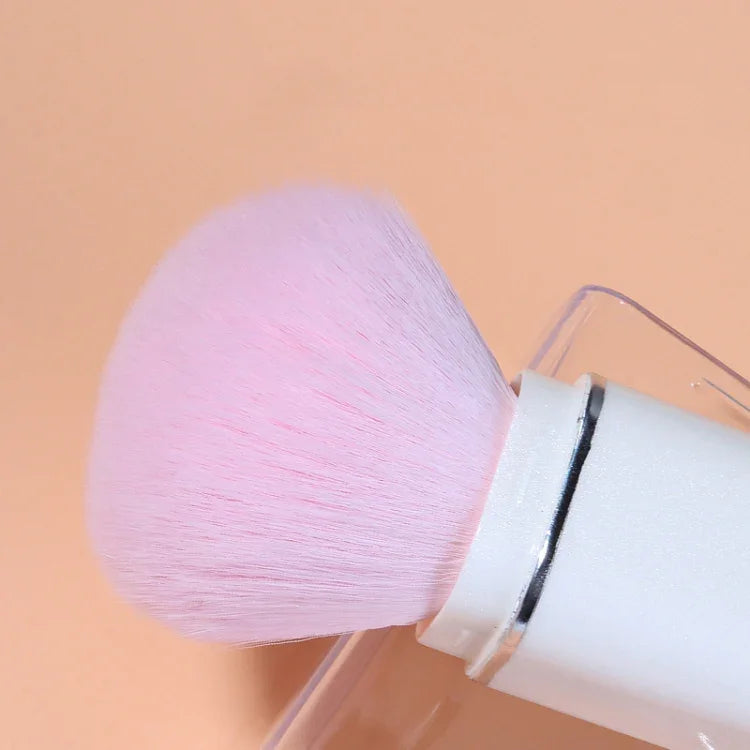 Lot de 8 pinceaux de maquillage carrés rétractables portables, pour fard à joues et fard à paupières, idéal pour les débutants, 8 en 1 (Blanc Lait), 8 en 1 (Rouge Vin), 8 en 1 (Chair), 8 en 1 (Bleu Clair)