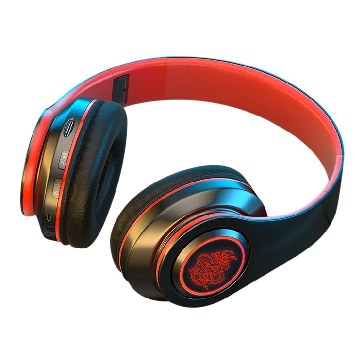 Casque Bluetooth sans fil B39 Subwoofer avec lumière respirante, prise en charge de la carte TF