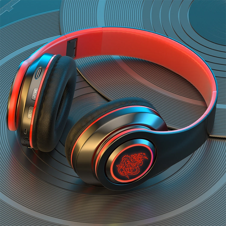 Casque Bluetooth sans fil B39 Subwoofer avec lumière respirante, prise en charge de la carte TF