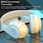 Casque Bluetooth sans fil B39 Subwoofer avec lumière respirante, prise en charge de la carte TF