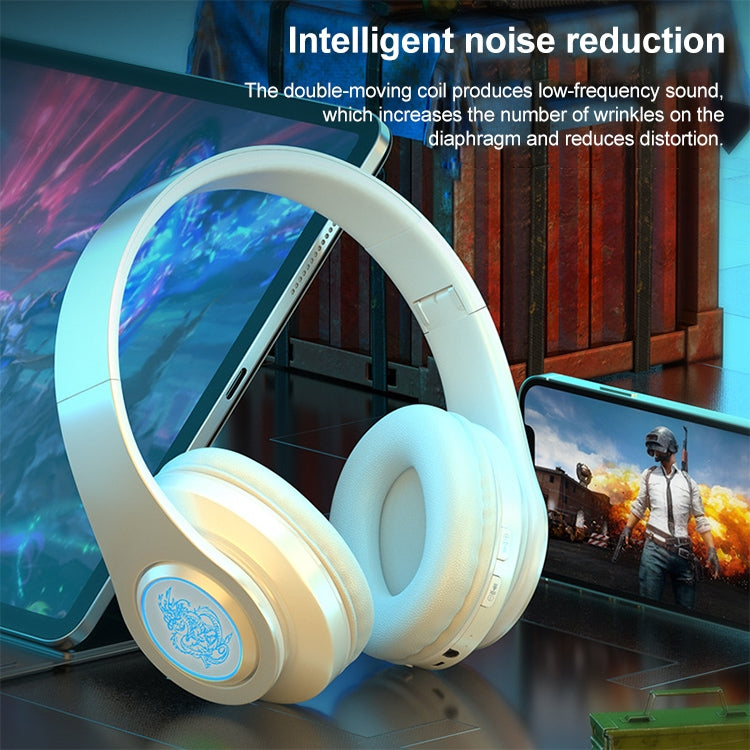 Casque Bluetooth sans fil B39 Subwoofer avec lumière respirante, prise en charge de la carte TF