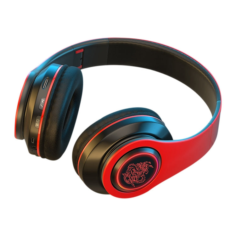 Casque Bluetooth sans fil B39 Subwoofer avec lumière respirante, prise en charge de la carte TF