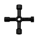 Clé croisée de vanne de compteur d'eau d'ascenseur clé intérieure triangulaire, style : A noir, A noir, A bleu, B argent, D argent trou hexagonal/ carré central, E argent, F argent, D argent trou carré double face central
